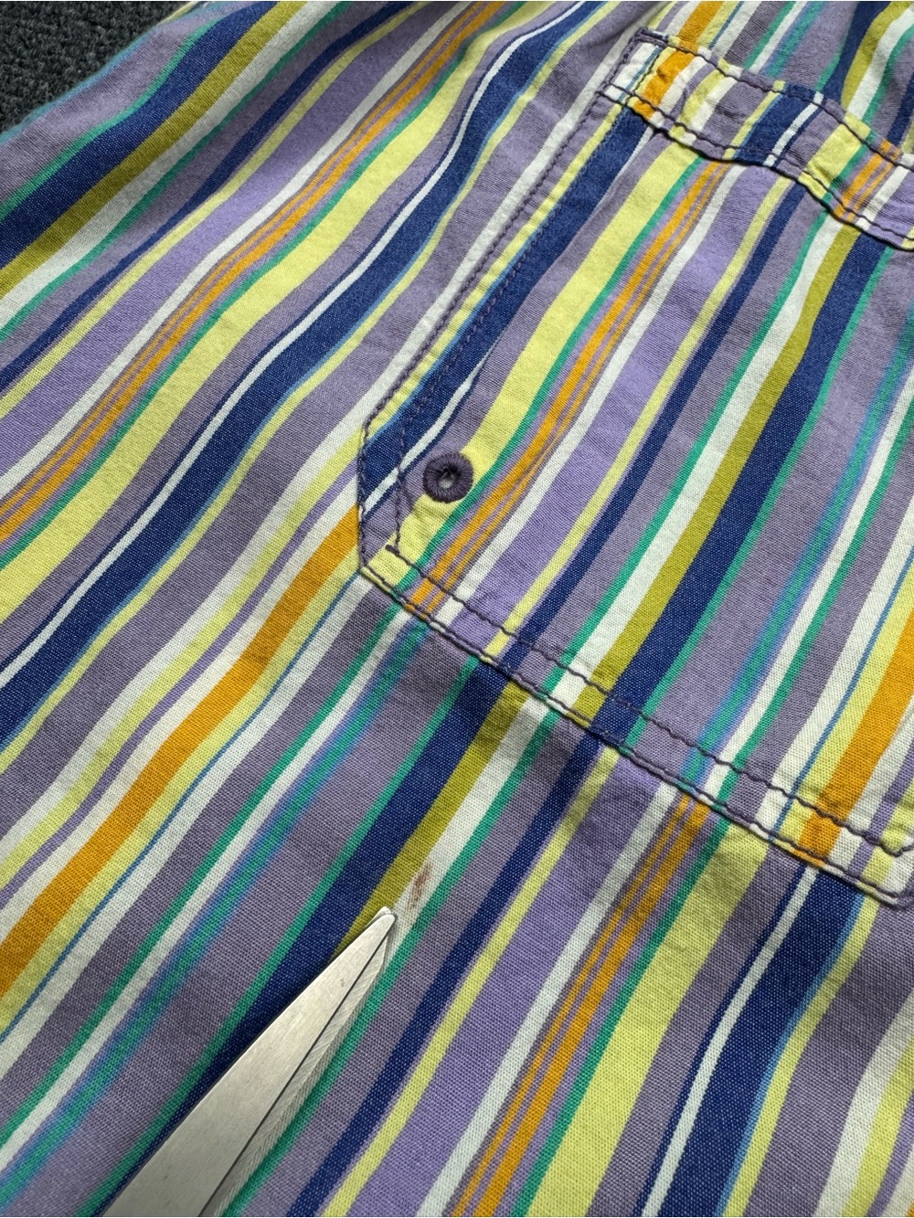 Free People Saylor Poplin Stripe Shorts Size XS Multicolor Pull On Knee Length - Picture 11 of 11